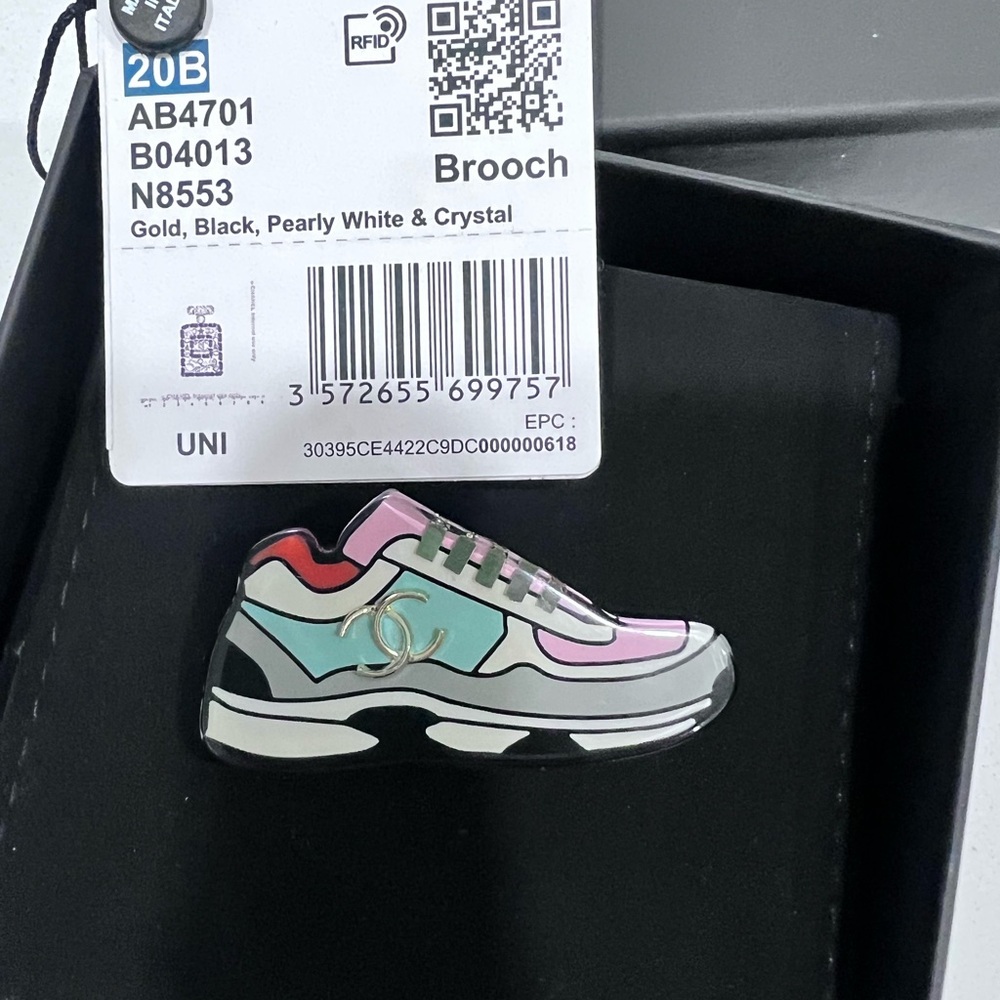 CHANEL Pastel Sneaker Brooch